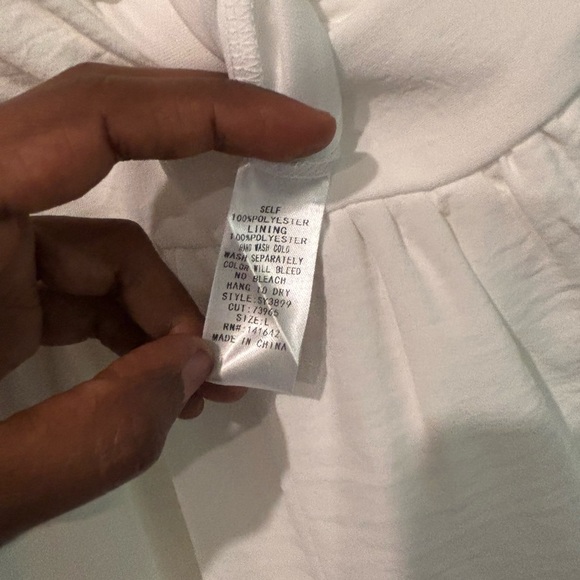 She + Sky white wide leg sleeveless jumpsuit V-neck LSY3899 - Picture 9 of 14